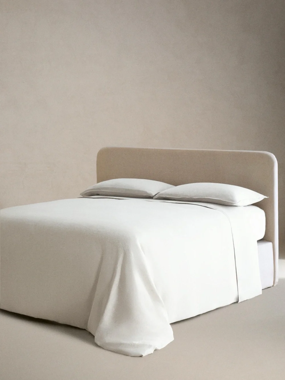Zara Home 100% Linen Super King Duvet Cover - White